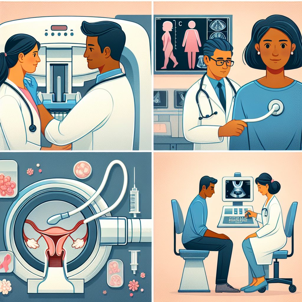 A photography of early cancer detection through screening programs for breast, cervical, and colorectal cancer.