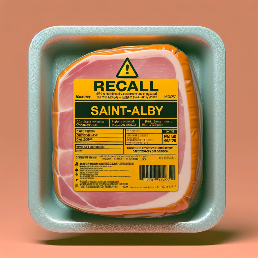 "A picture of the recalled Lidl Saint-Alby ham affected by Listeria contamination."