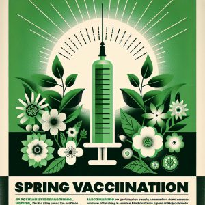 A photograph of the spring vaccination campaign announcement.