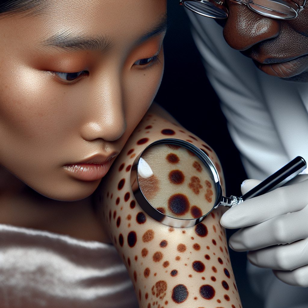 A photography of the intricate beauty of moles and the vigilant eye of dermatologists.