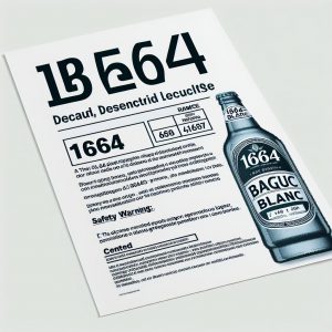 "A photo of the recall notice for the contaminated 1664 Blanc beer due to the presence of ethylene glycol."