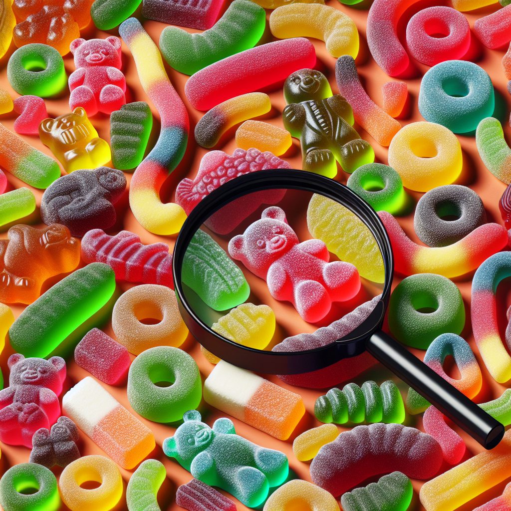 A photography of the colorful and enticing gummies raises questions about their nutritional value and potential health risks.