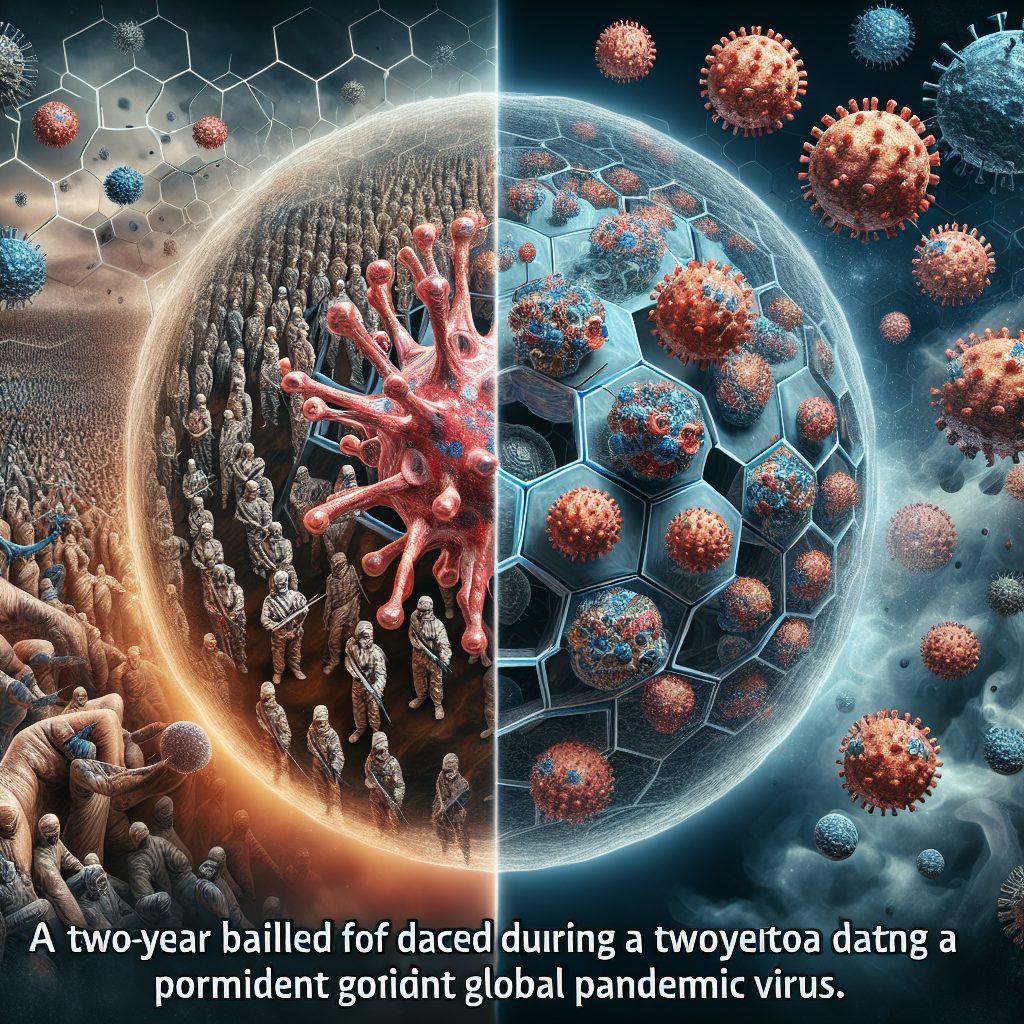 "A photograph capturing the two-year battle against COVID-19, shedding light on the challenges of prolonged infections and immune system vulnerabilities."