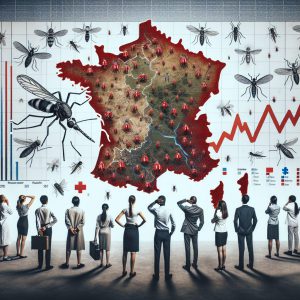 A photography of the alarming resurgence of imported dengue cases in France and its potential impact on public health.