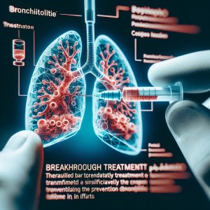 A photography of the innovative Beyfortus treatment revolutionizing bronchiolite prevention in infants.