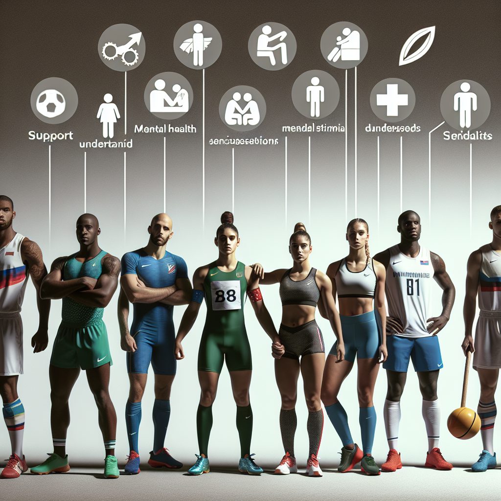 A photography of elite athletes breaking the stigma surrounding mental health in the world of sports.