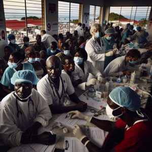 "A photography of the healthcare crisis in Mayotte, where the fear of a cholera outbreak looms large amidst limited resources and medical challenges."